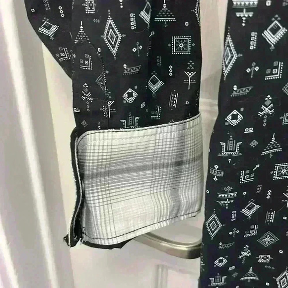 PANHANDLE ROUGH STOCK MEN'S PONTERESINA ANTIOUE PRINT WESTERN SNAP SHIRT Sm - Picture 4 of 8